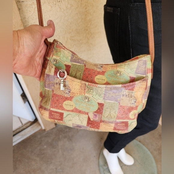 Fossil‎ Vos de London Leather Purse Retro Fossil Crossbody - Picture 5 of 13